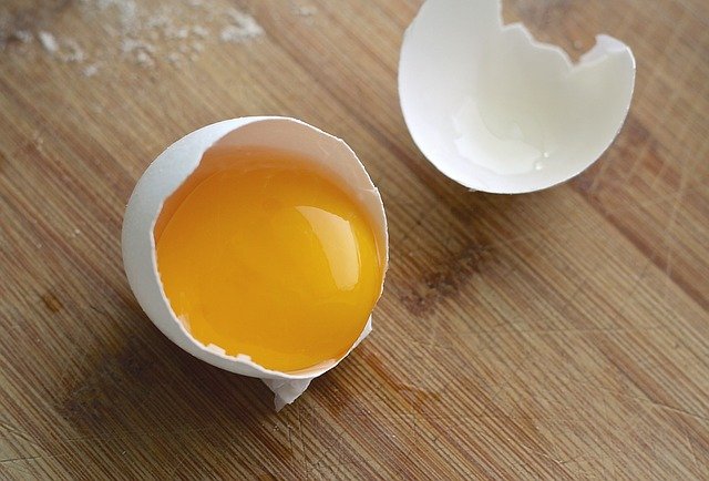 Yema de huevo para manchas de barro